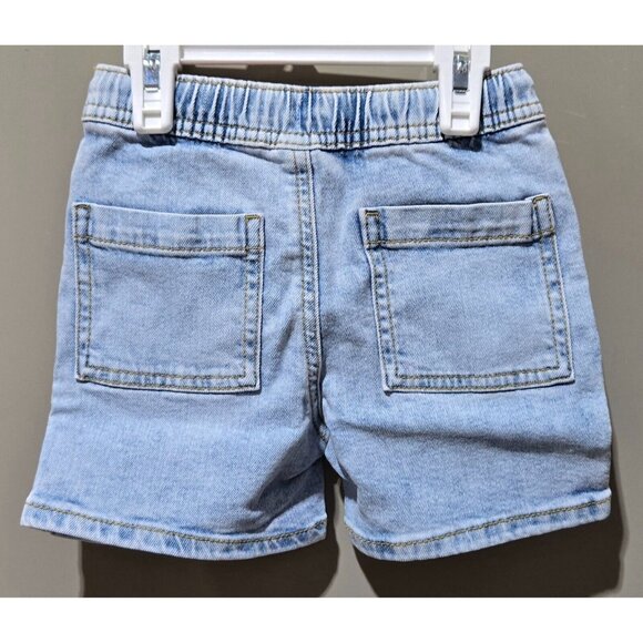 Cat & Jack Boys' 3T Elastic Waist & Drawstring Above Knee 2 Pack Denim Shorts - Picture 3 of 8